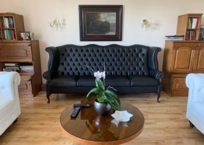 queen anne bőr kanapé