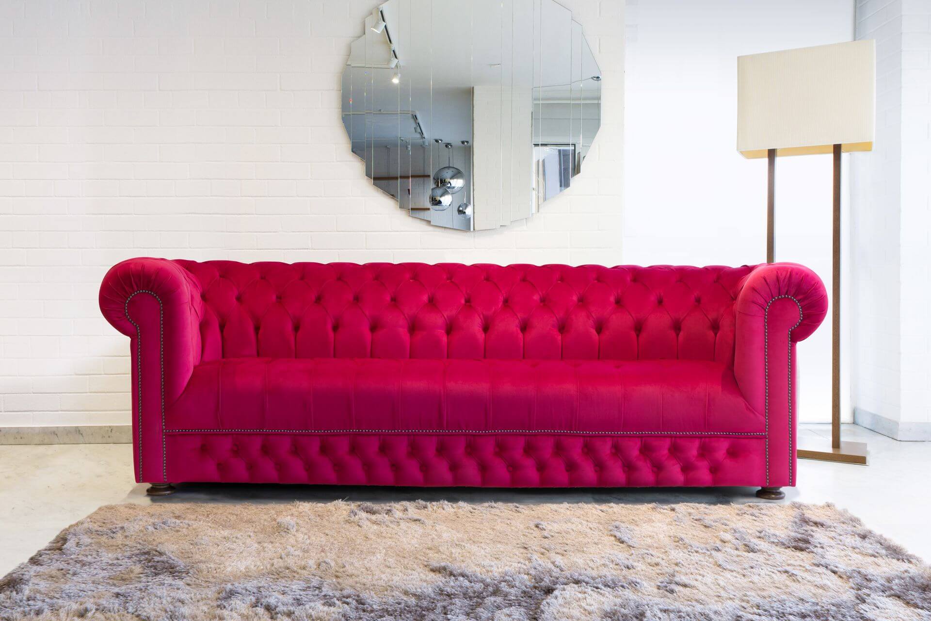 Belgravia vörös chesterfield kanapé