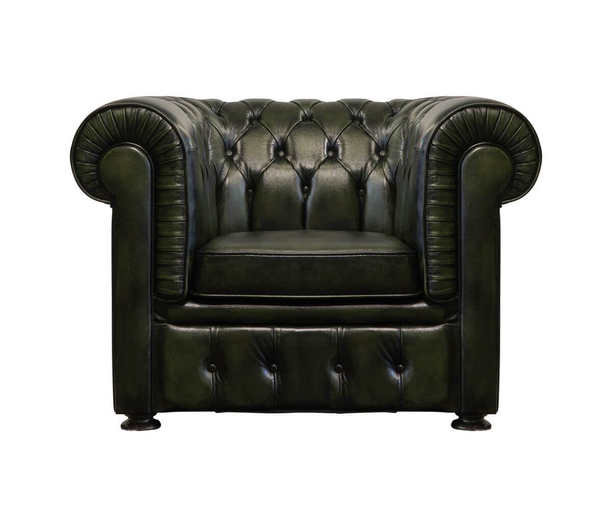 Classic chesterfield zold fotel
